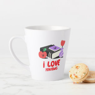 Caneca De Café Latte Eu Adoro Ensinar Latte Mug
