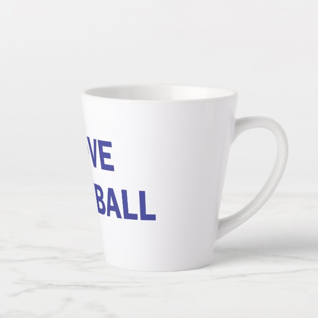 Caneca De Café Latte Eu adoro futebol americano (Direita)