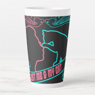 Caneca De Café Latte eu adoro gato, só eu e meu gato