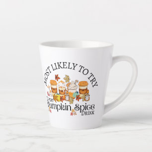 Caneca De Café Latte Eu Adoro Pumpkin Spice Bebe Latte Mug