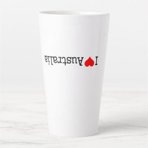 Caneca De Café Latte Eu Amo Austrália