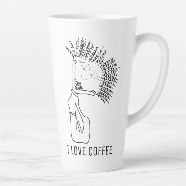 CANECA DE CAFÉ LATTE EU AMO CAFÉ  CAFÉ ME AMA (Direita)