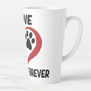 Caneca De Café Latte Eu amo meu travesseiro decorativo de cachorro