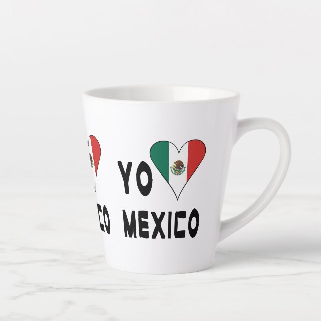 Caneca De Café Latte Eu Amo México (Direita)