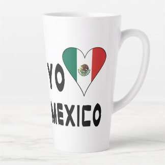 Caneca De Café Latte Eu Amo México Grande