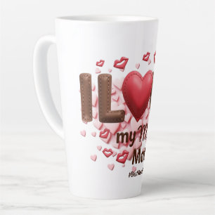 Caneca De Café Latte Eu Amo Minha Mãe