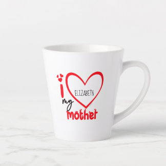 Caneca De Café Latte Eu Amo Minha Mãe Foto Dando Uma Caneca Latte