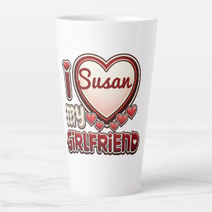 Caneca De Café Latte Eu Amo Minha Namorada Personalizado