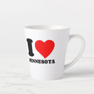 CANECA DE CAFÉ LATTE EU AMO MINNESOTA