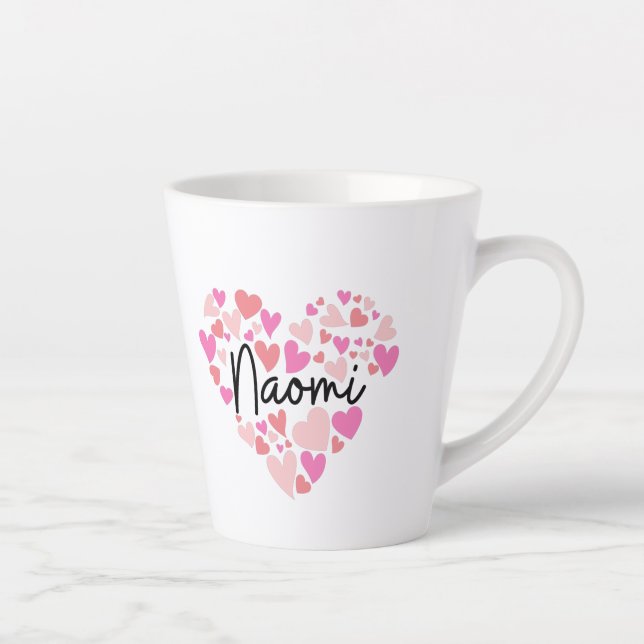 Caneca De Café Latte Eu amo Naomi (Direita)
