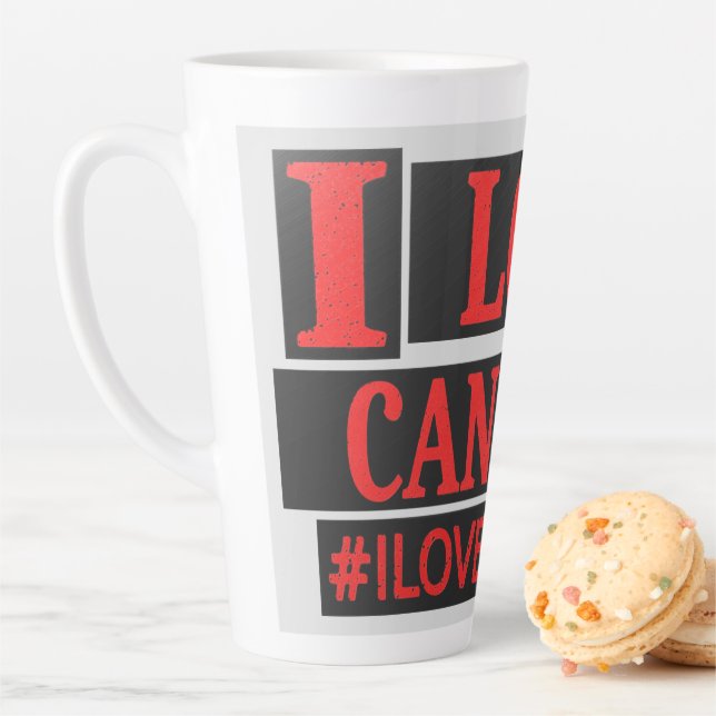 Caneca De Café Latte "EU AMO O CANADÁ" Comprar de Design de Expressão d (In Situ)