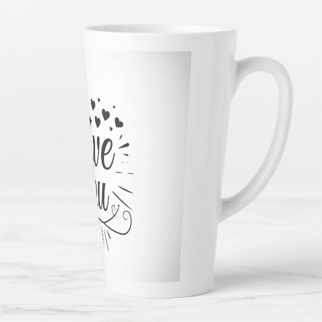 Caneca De Café Latte eu amo você (Direita)