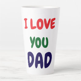 Caneca De Café Latte Eu amo você Papai Elegante