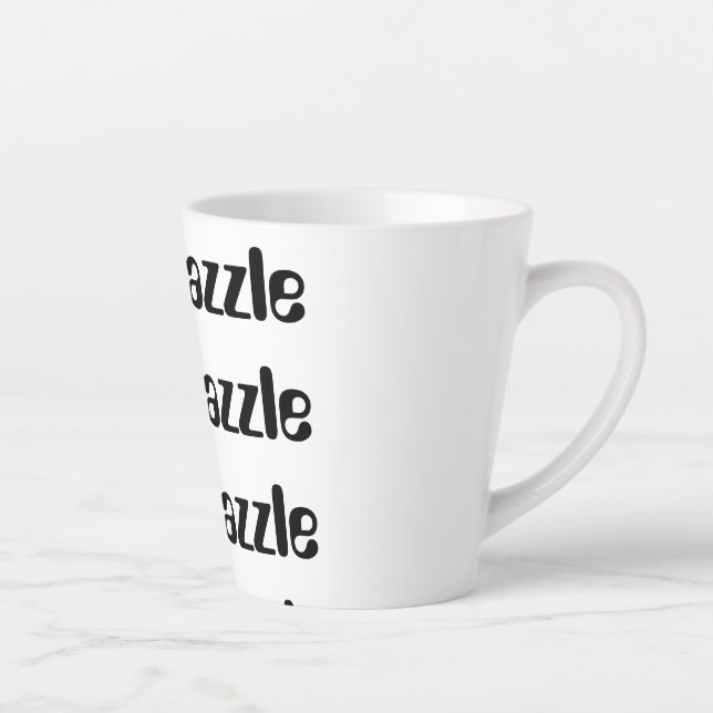 Caneca De Café Latte Eu amo Zazzle Latte Mug (Direita)