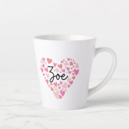 Caneca De Café Latte Eu amo Zoe