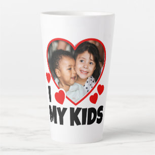 Caneca De Café Latte Eu Corto Meus Filhos Foto Personalizada