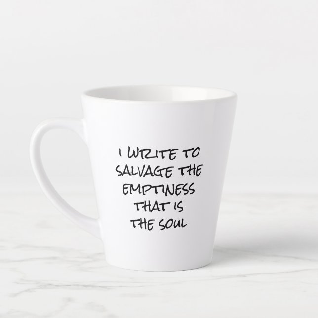 Caneca De Café Latte Eu Escrevo A Caneca Latte (Esquerda)