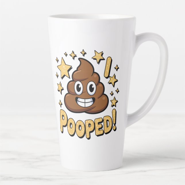 Caneca De Café Latte Eu Fiquei (Direita)