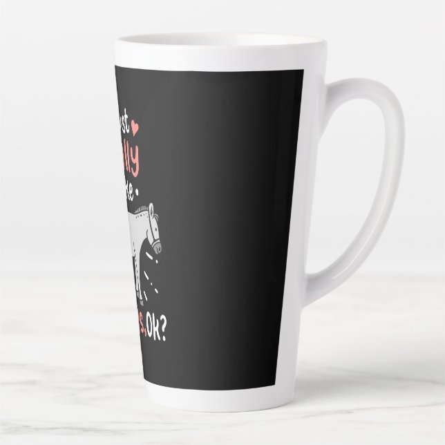 Caneca De Café Latte Eu Gosto Muito De Donkeys (Direita)