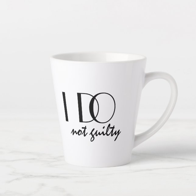 Caneca De Café Latte Eu NÃO me declaro culpado de casamento engraçado e (Direita)