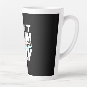 Caneca De Café Latte Eu Não Natação Eu Voo