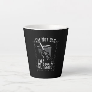 Caneca De Café Latte Eu não sou velho, sou um Design de violão clássico