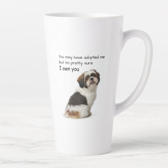 Caneca De Café Latte Eu Possuo Você Shih Tzu (Direita)