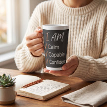 Eu Sou Calmo Capaz Confiante Afirmação Positiva