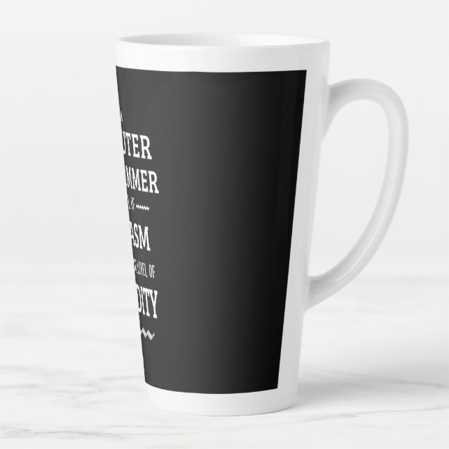 Caneca De Café Latte Eu Sou Um Programador De Computador (Direita)
