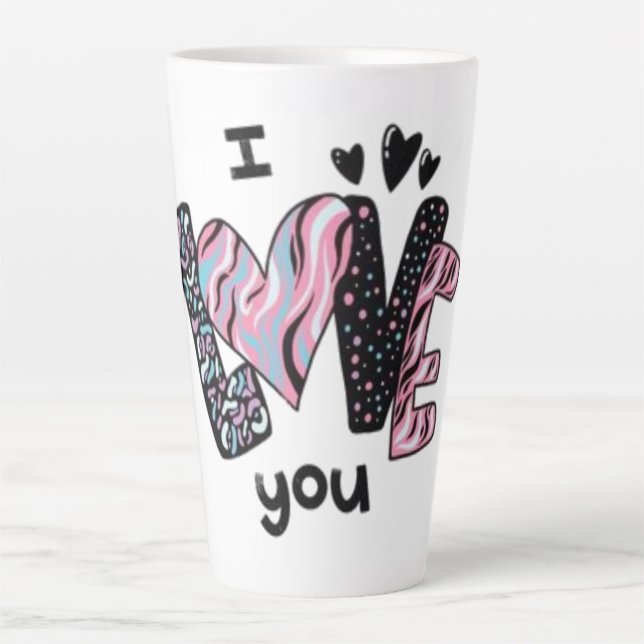 Caneca De Café Latte Eu te amo (Frente)