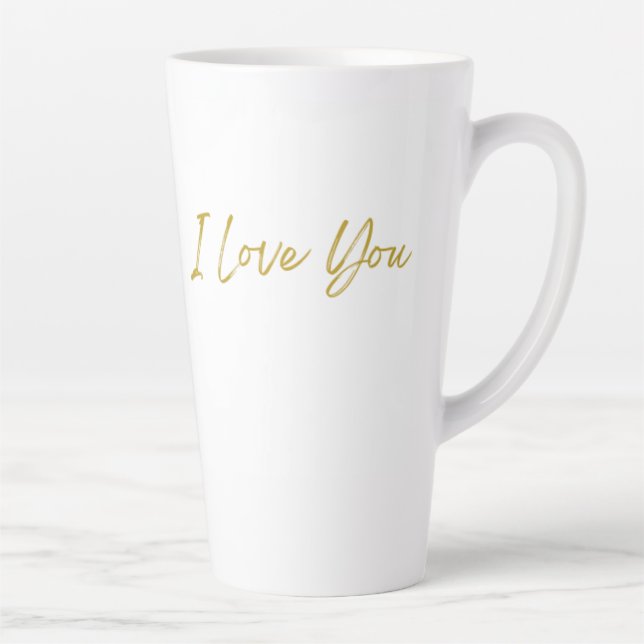 Caneca De Café Latte Eu Te Amo Tall Latte Mug (Direita)
