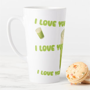 CANECA DE CAFÉ LATTE EU TE AMO TÃO CORPO, MATCHA GREEN TEA AMOR