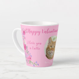 Caneca De Café Latte Eu te amo um Namorados personalizado latente de ga