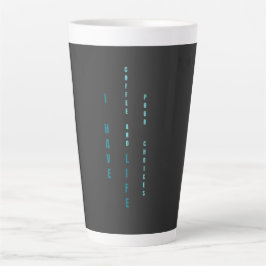 Caneca De Café Latte EU TENHO A VIDA edição limitada 781 peças