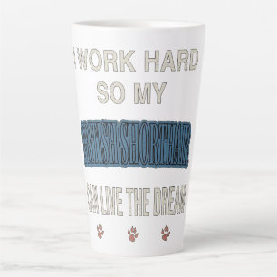Caneca De Café Latte Eu Trabalho Duro Para Que Meu British Shorthair Vi