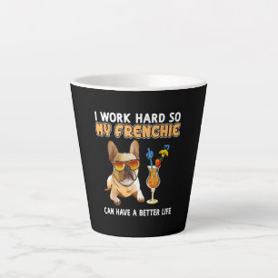 Caneca De Café Latte Eu trabalho duro para que meus encantos possam ter