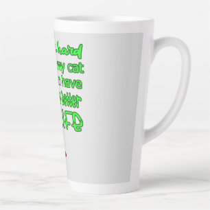 Caneca De Café Latte Eu Trabalho Para Que Meu Gato Possa Ter Uma Vida M