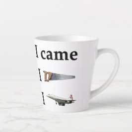Caneca De Café Latte Eu vim, Eu vi, Eu…