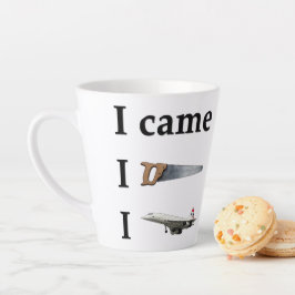 Caneca De Café Latte Eu vim, Eu vi, Eu…
