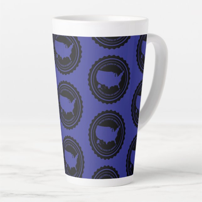 CANECA DE CAFÉ LATTE EUA (Ângulo direito)