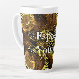 Caneca De Café Latte Eva 6 Abstract Design Latch