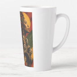Caneca De Café Latte Excelência Negra Citação 2ª
