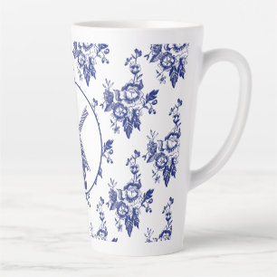 Caneca De Café Latte Exclui Azulejos de Padrão de Blauw