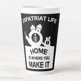 Caneca De Café Latte Expatriados Expatriados No Exterior Famílias E Pre