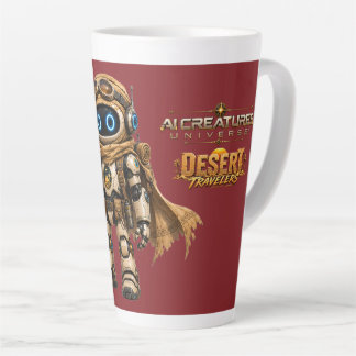Caneca De Café Latte Explorador Robô Viajante do Deserto AIC