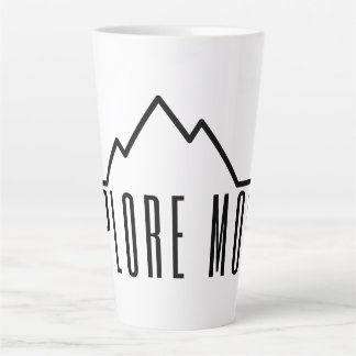 Caneca De Café Latte Explore More Minimalist Mountain Latte Mug