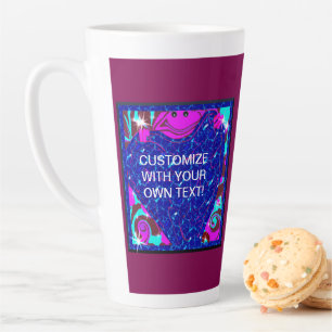 Caneca De Café Latte Expressão personalizável de latte mug de amor