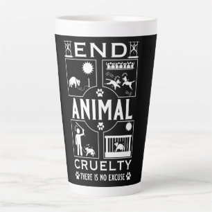 Caneca De Café Latte Extremidade da crueldade animal