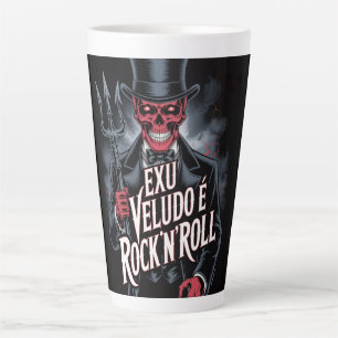 Caneca De Café Latte Exu Veludo é Rock'N'Roll #1