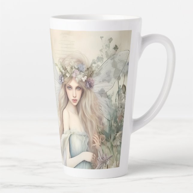 Caneca De Café Latte Fada Azul Empoeirada (diário correspondente dispon (Direita)
